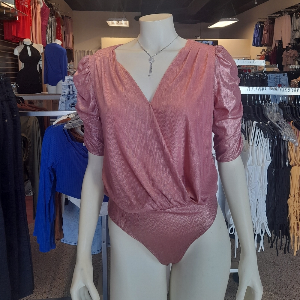 Pinky shiny bodysuit